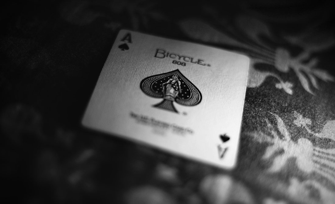 Ace of spades playing card