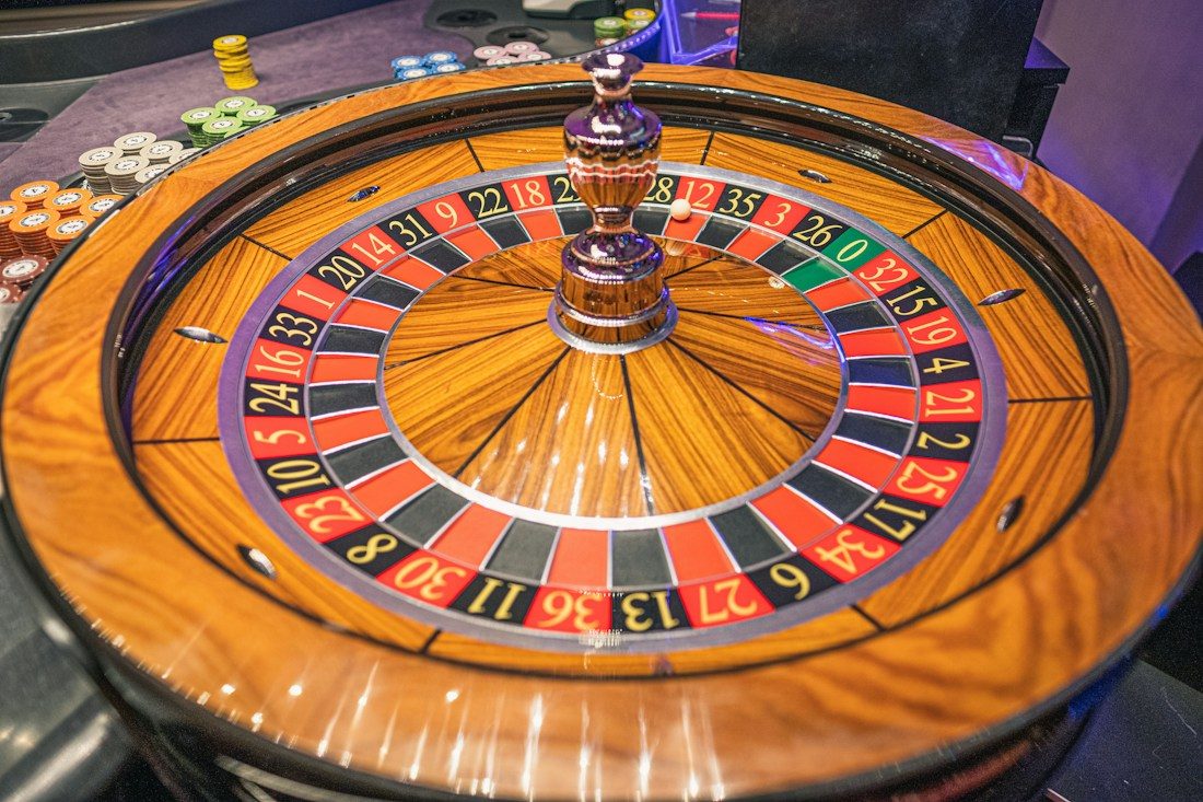 Roulette wheel close-up